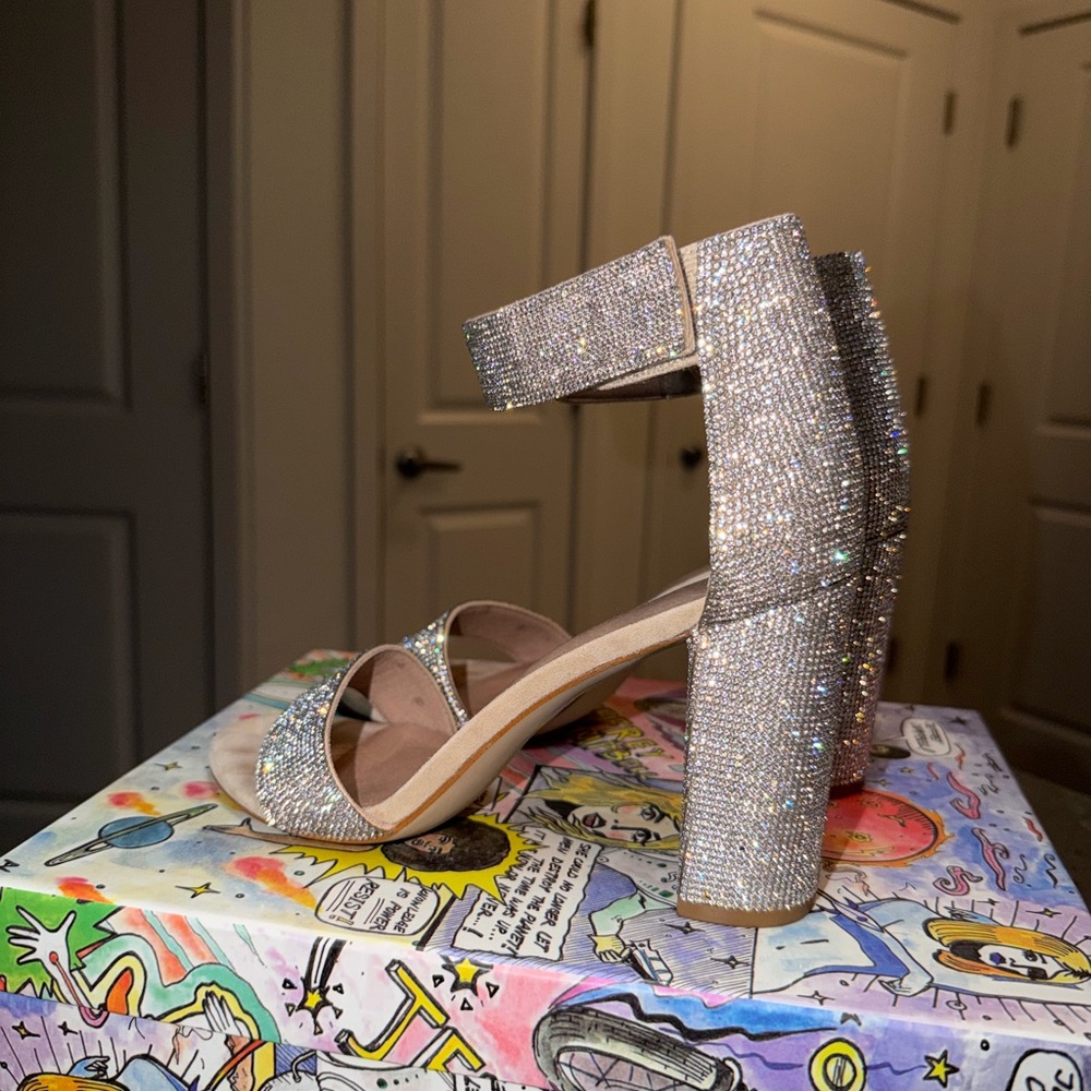 Jeffrey Campbell Sparkle Block Heel Sandals